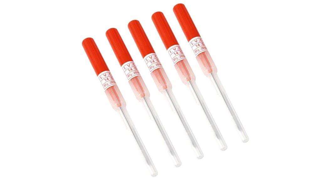 set of five 14g needles