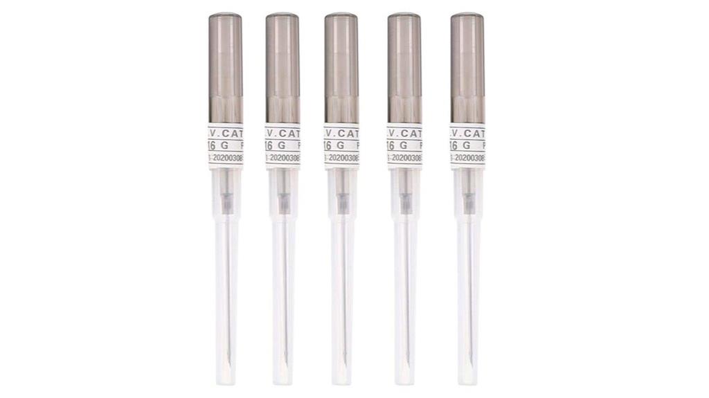 set of five steel needles