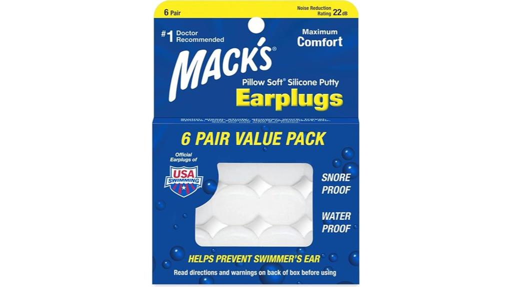 soft silicone earplugs pack