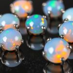 sparkling threadless opal ends