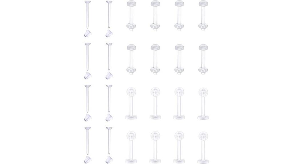 sports plastic clear earrings