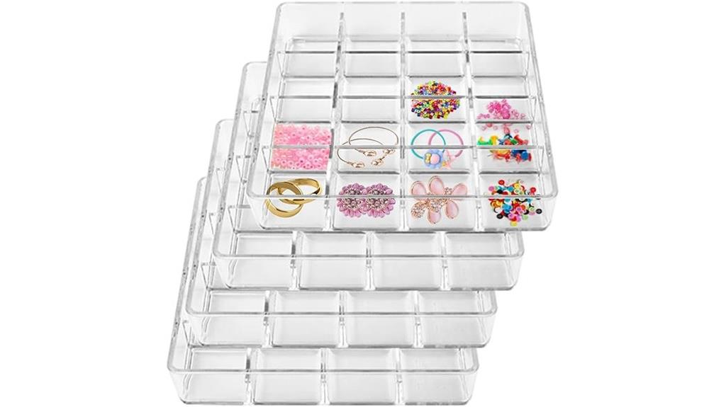 stackable jewelry organizer trays