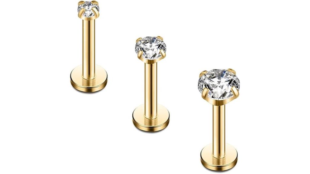 stainless steel monroe piercing