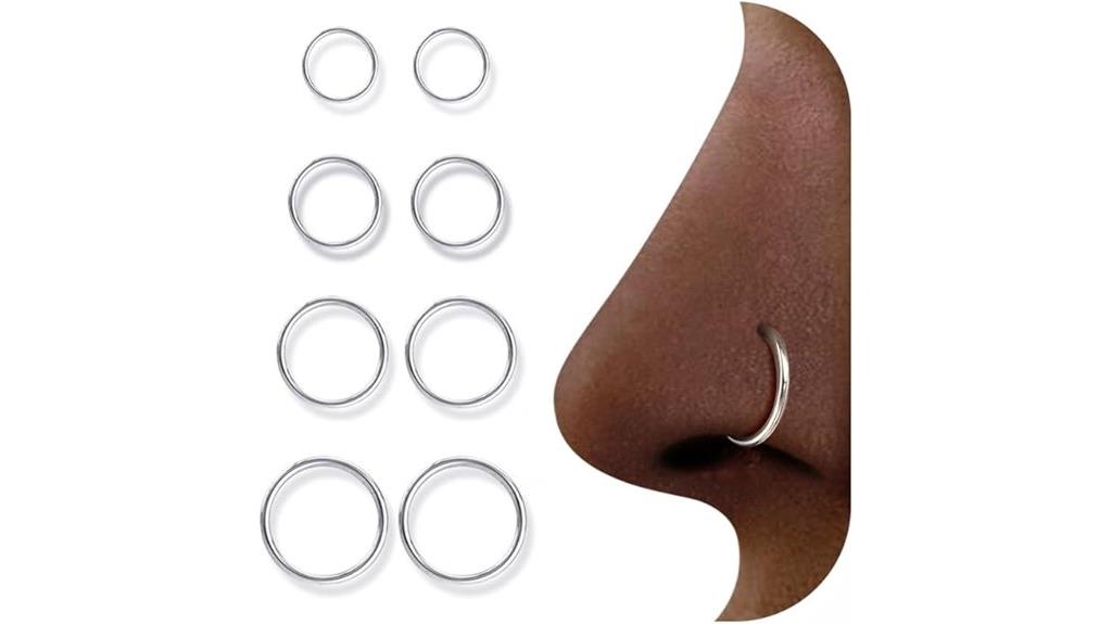 stainless steel nose hoop