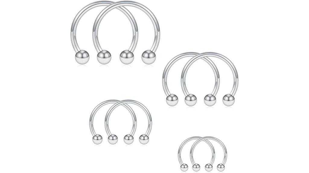 stainless steel nose piercing