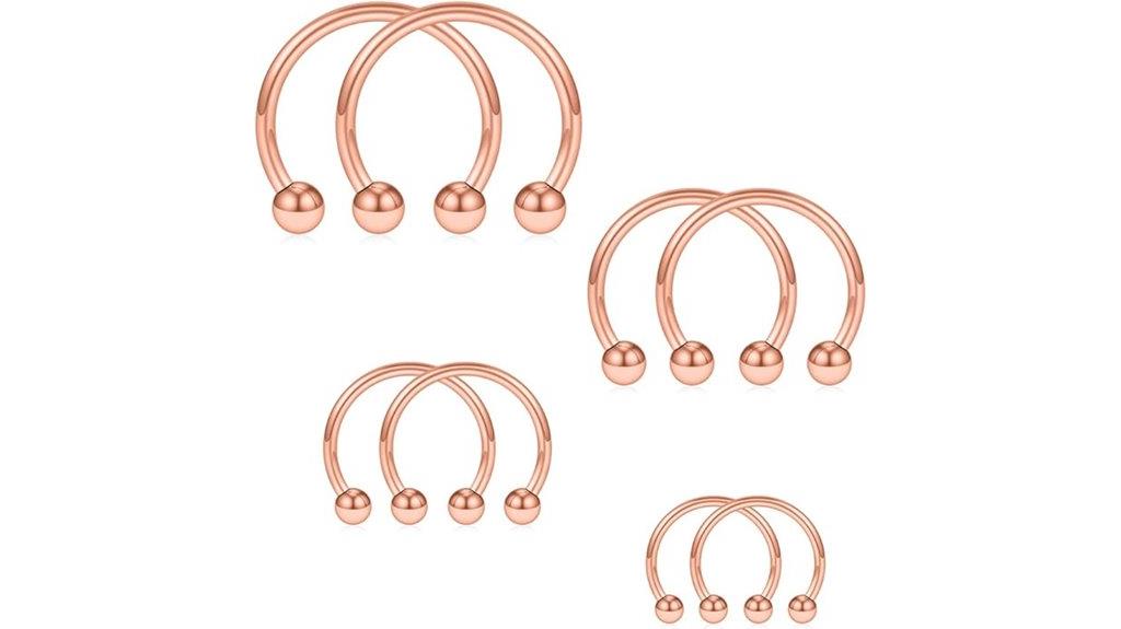 stainless steel nose rings