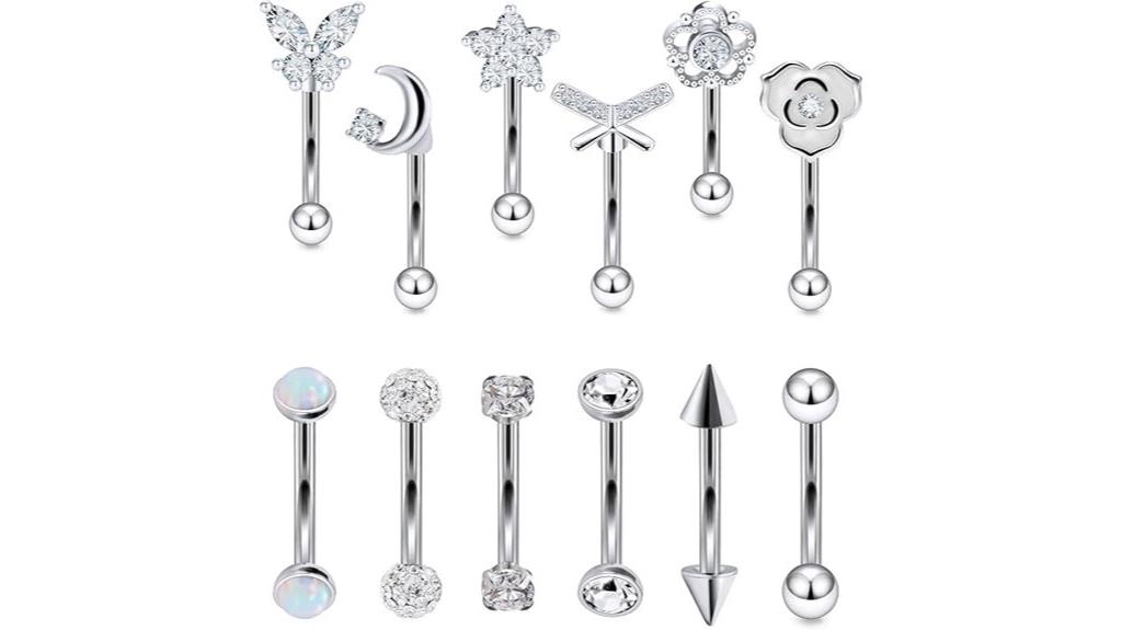 stainless steel rook piercing