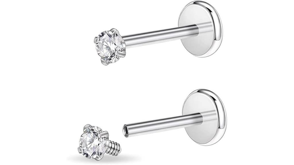 steel cz piercing jewelry