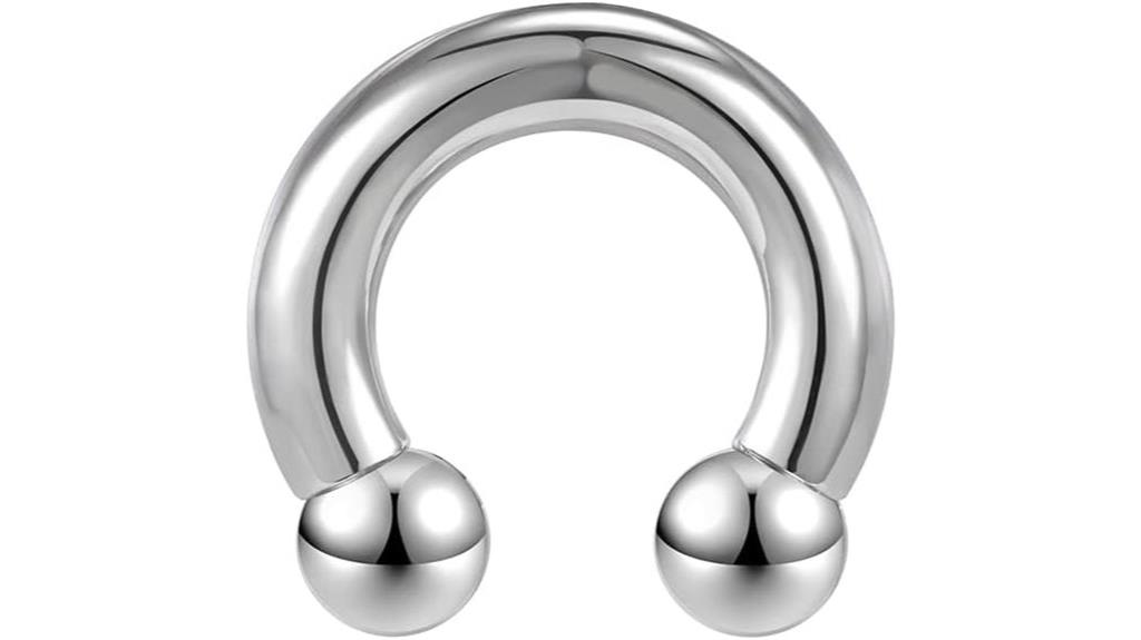 steel horseshoe piercing jewelry