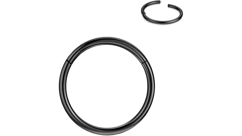 steel nose hoop piercing