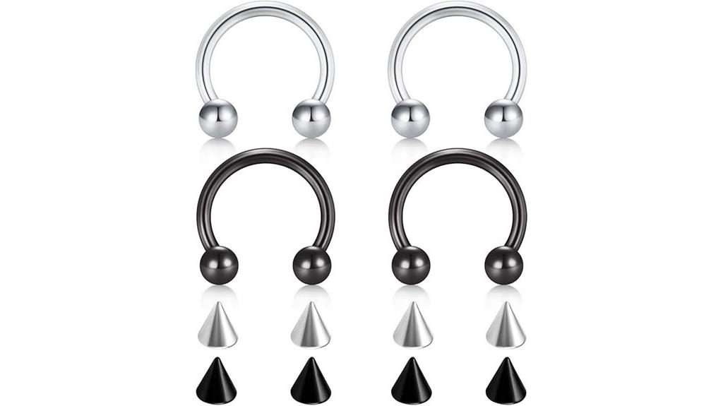 steel septum piercing rings