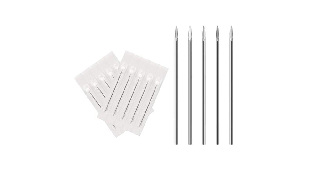 sterile stainless steel needles