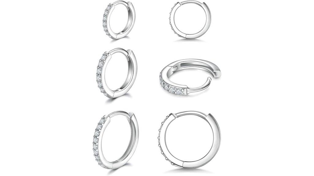 sterling silver hoop earrings