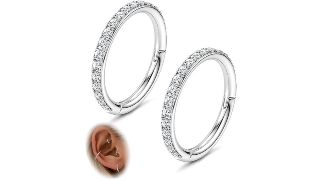 sterling steel cartilage earrings