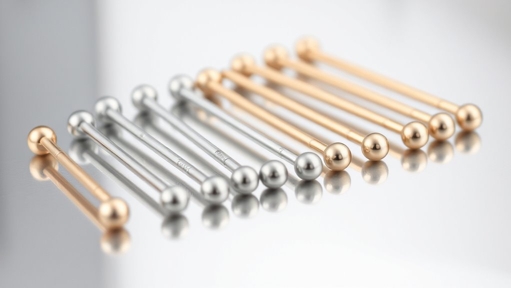 stylish curved eyebrow barbells