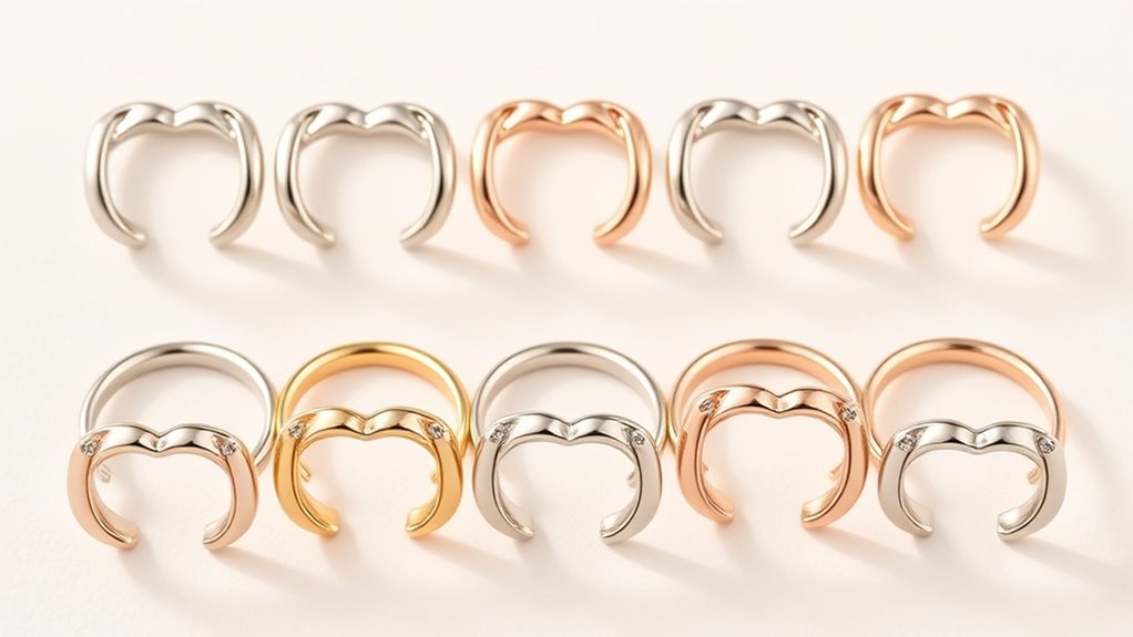 stylish horseshoe lip rings