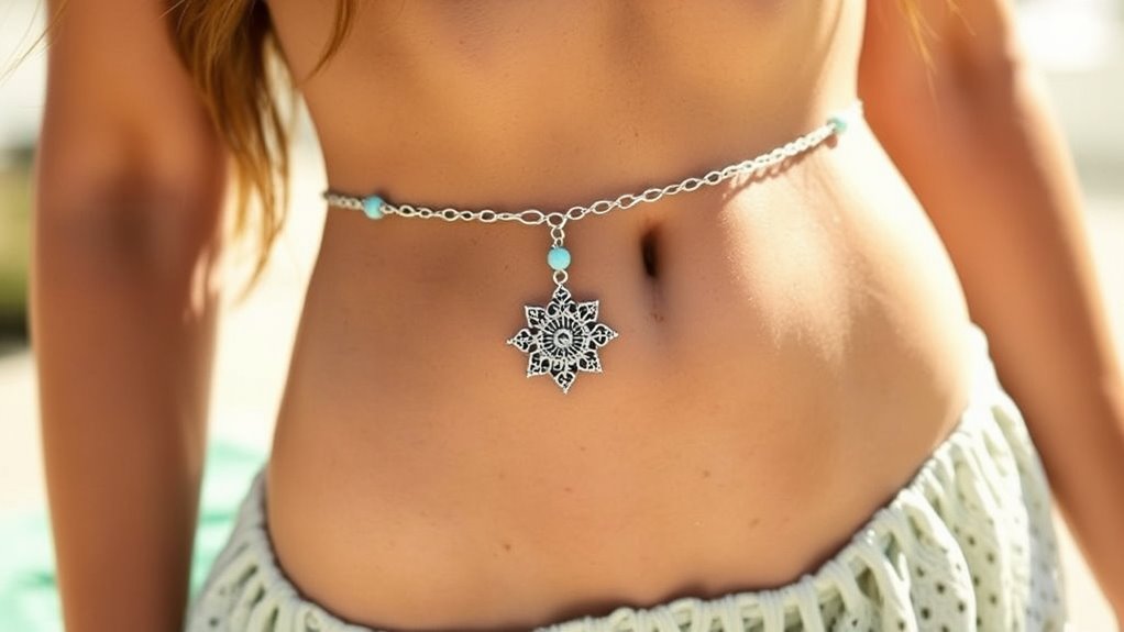 stylish non pierced belly chains