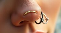 stylish secure septum rings