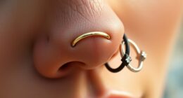 stylish secure septum rings