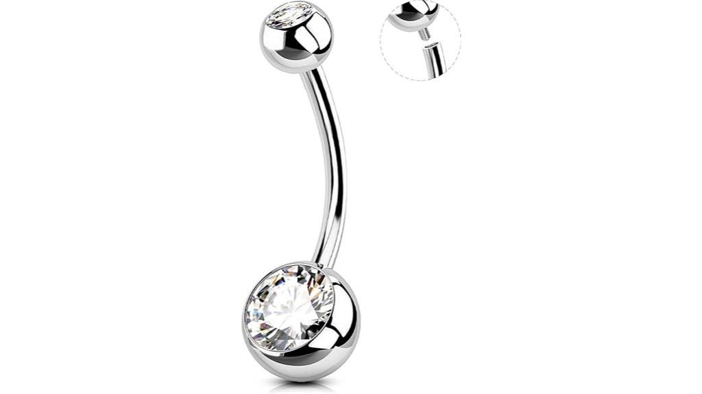 surgical steel belly piercing