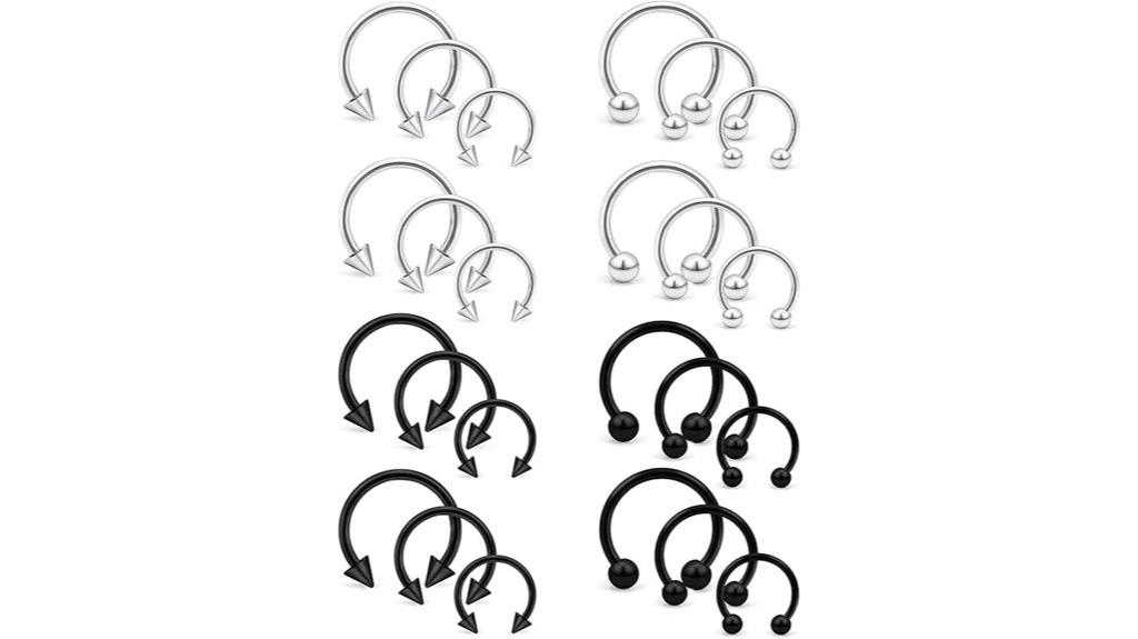 surgical steel horseshoe piercing
