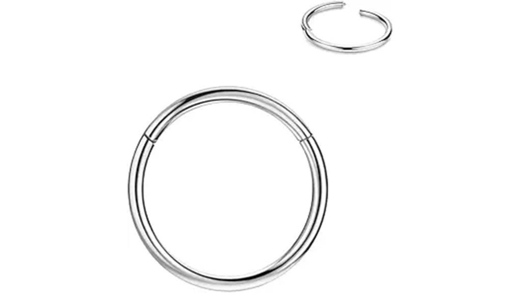 surgical steel nose hoop