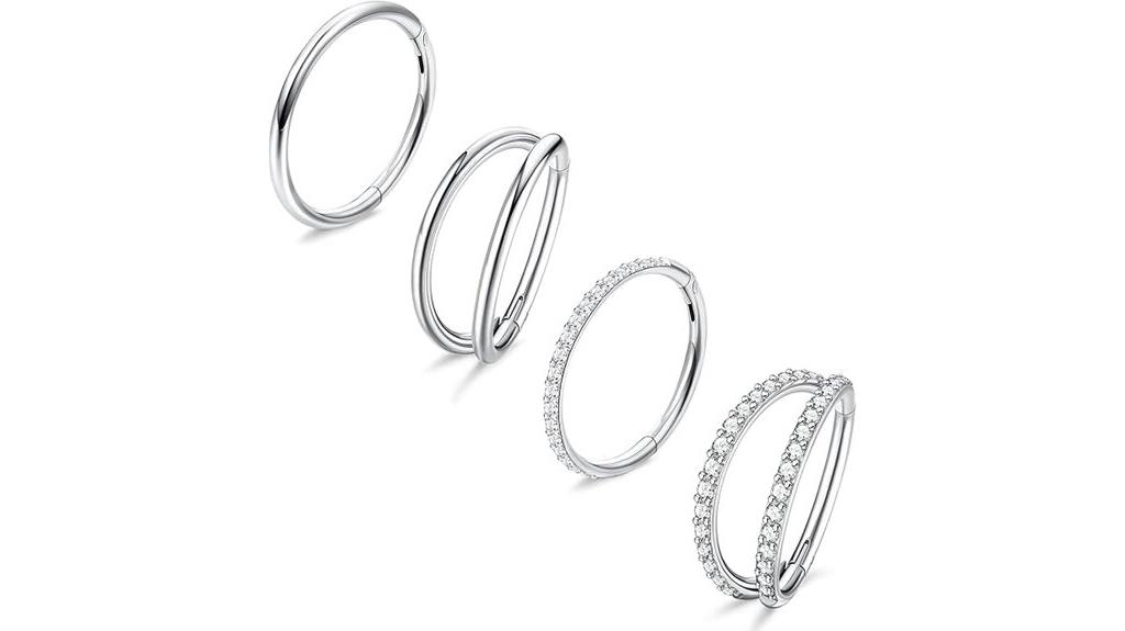 surgical steel nose ring set