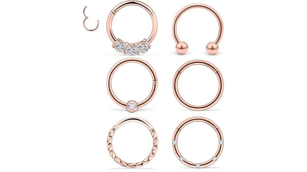 surgical steel septum hoop