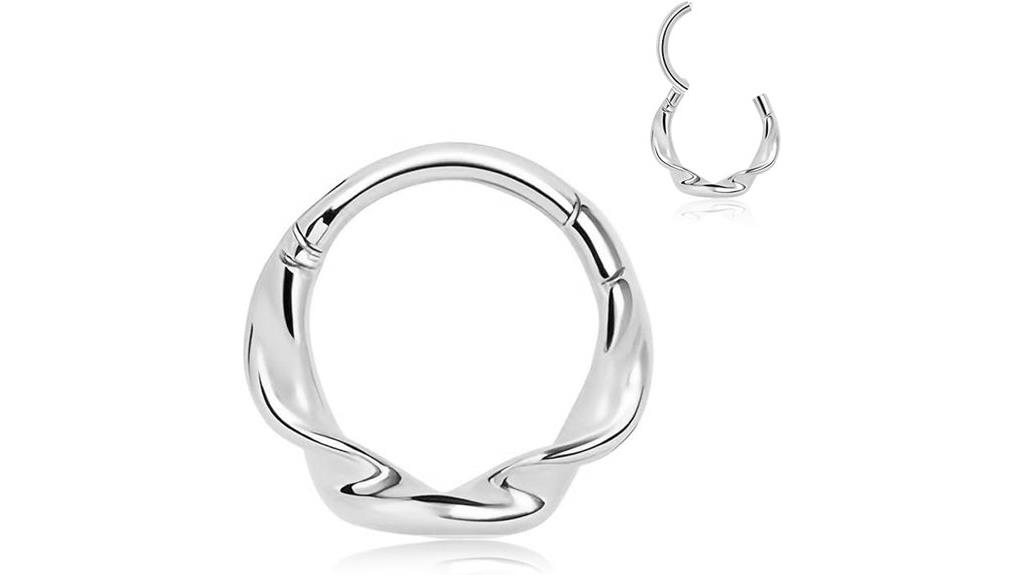 surgical steel septum hoops