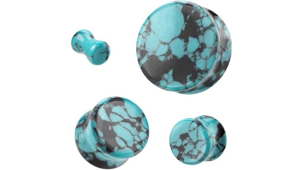 teal turquoise double flare
