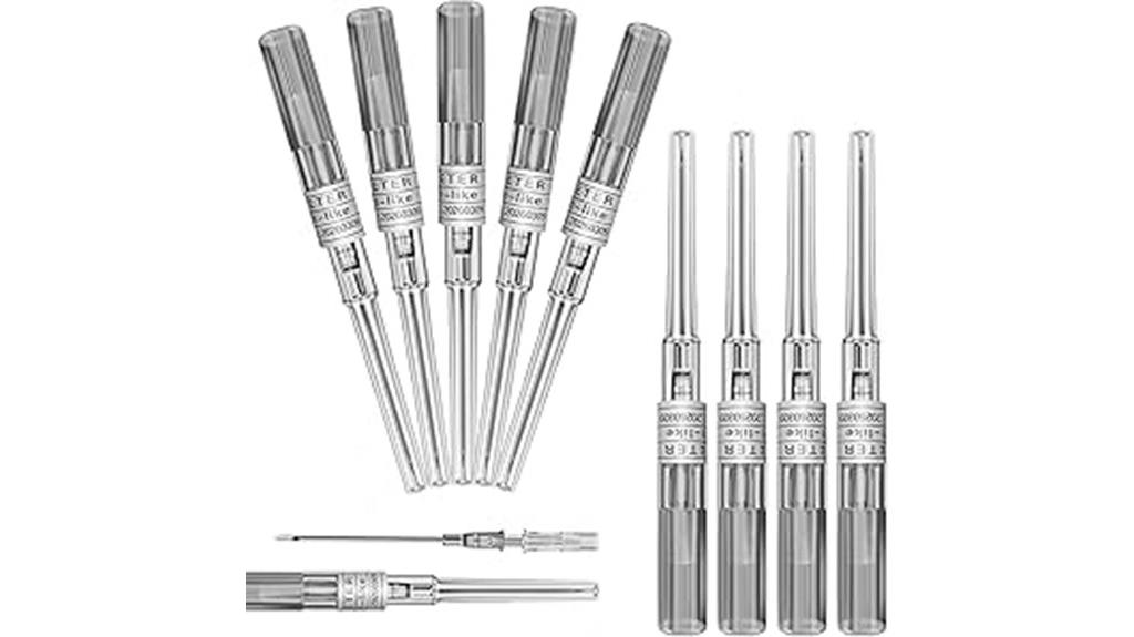 ten 16g catheter needles