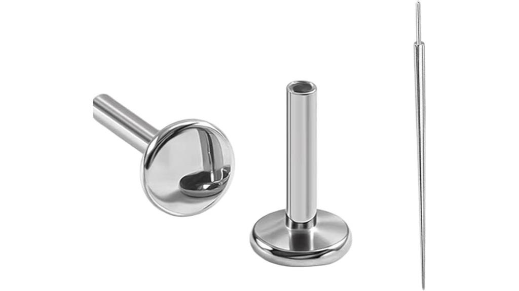 threadless flat back titanium