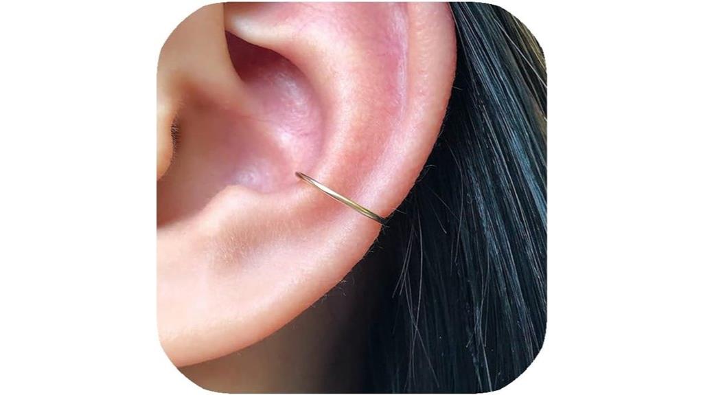 tiny gold silver hoop earrings