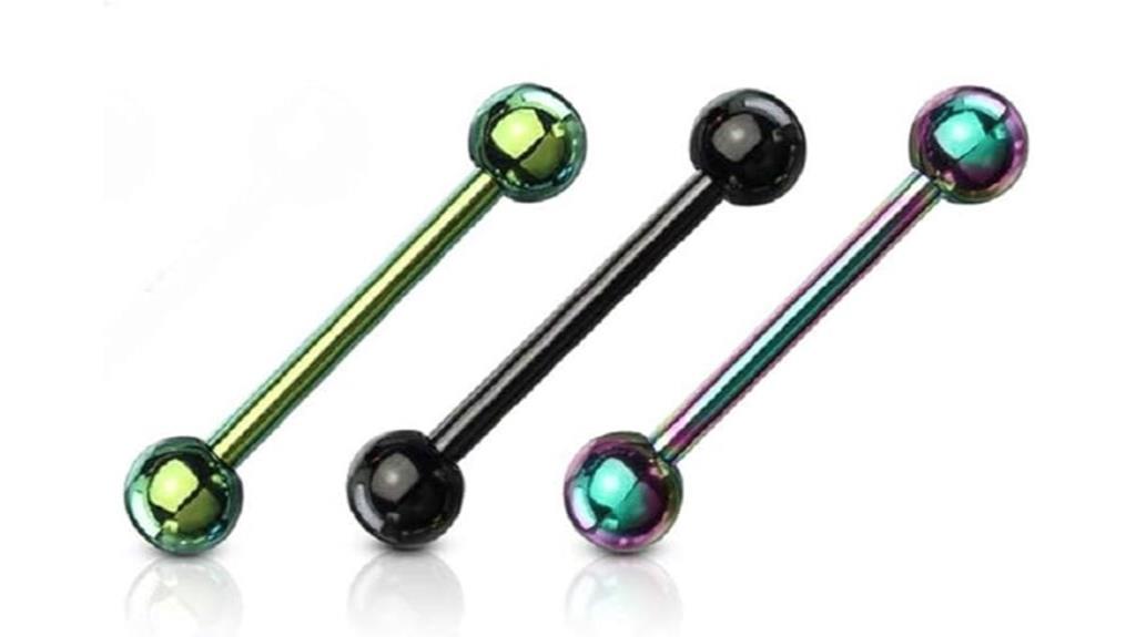 titanium anodized tongue rings