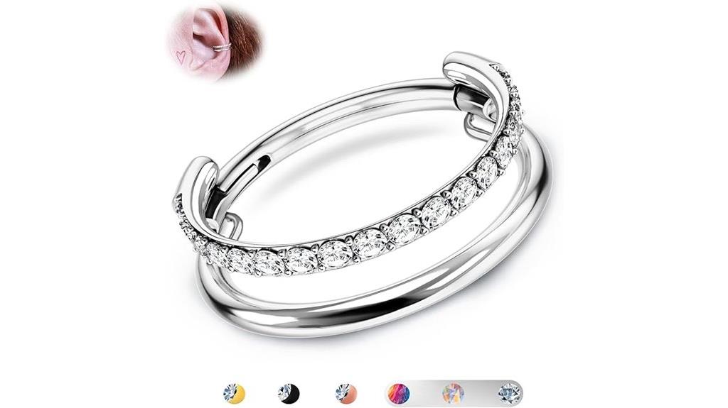titanium cartilage hoop earrings