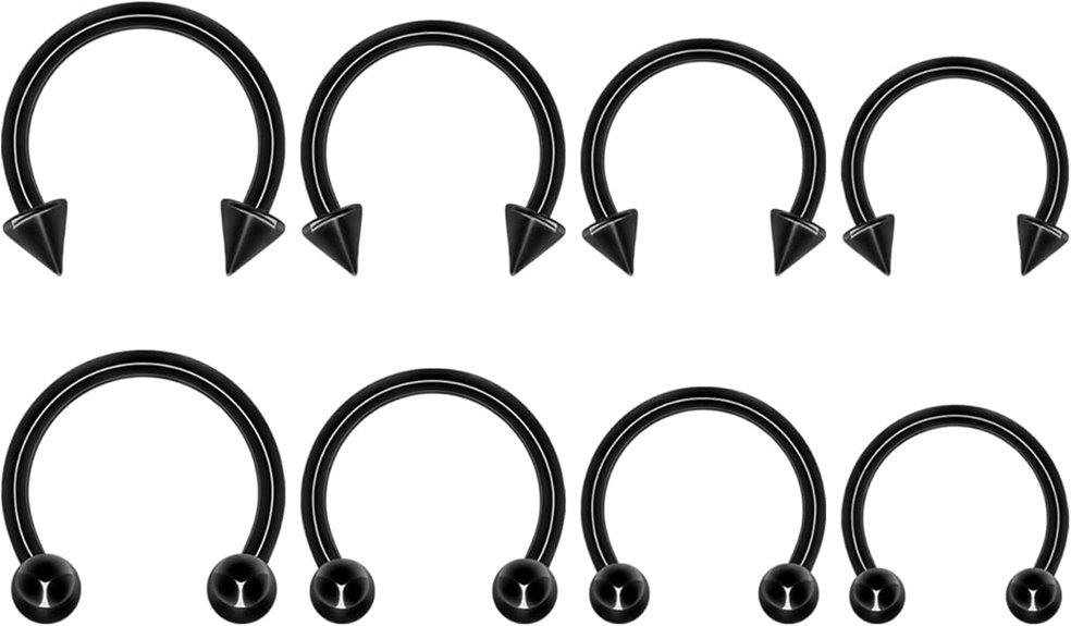 titanium curved barbell jewelry