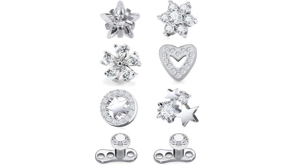 titanium dermal piercing jewelry