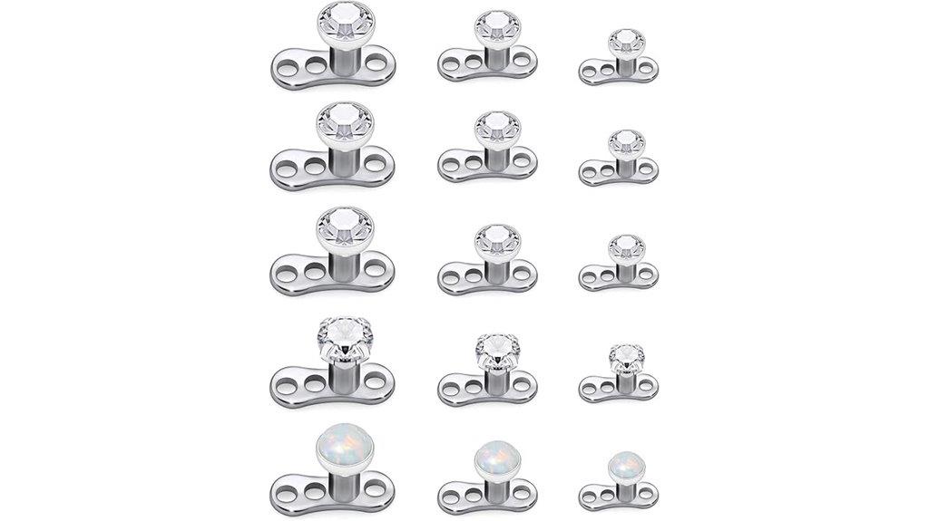 titanium dermal piercing set