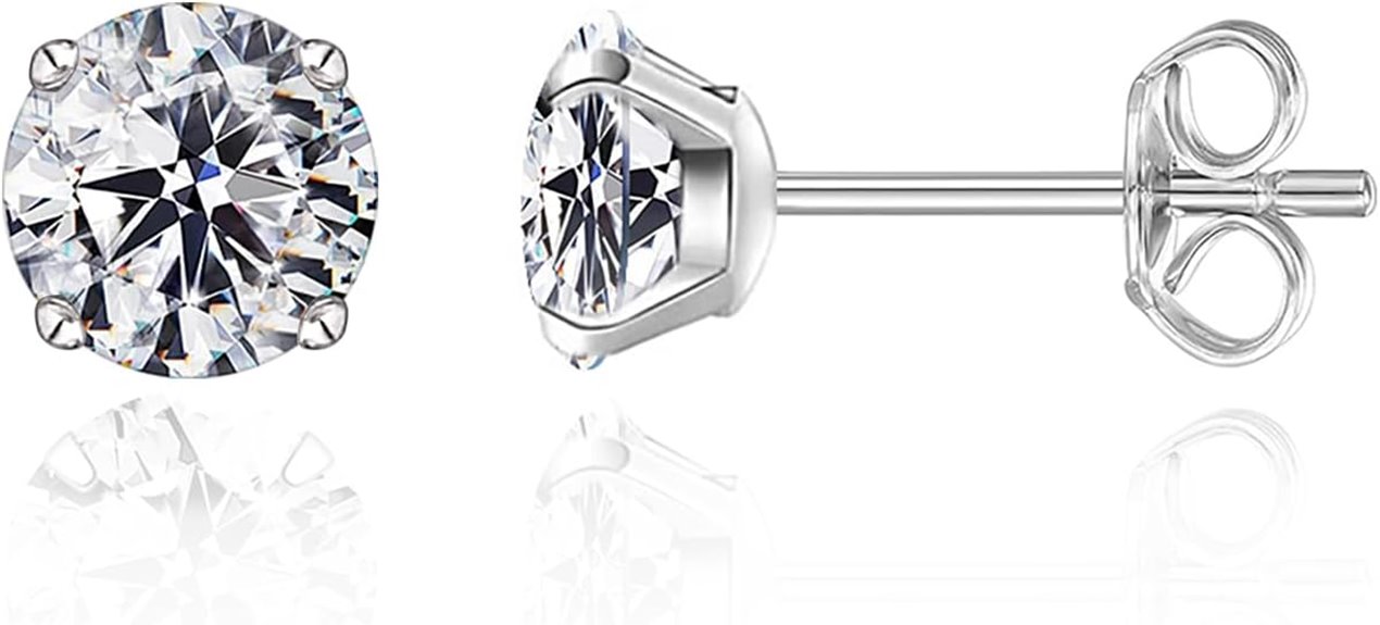 titanium earrings with crystals