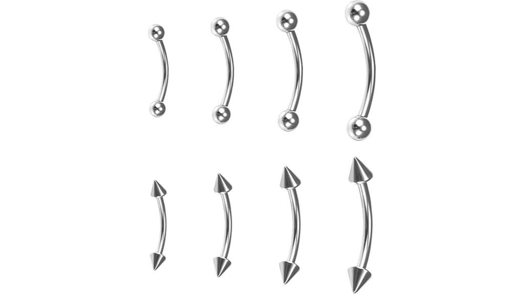 titanium eyebrow piercing jewelry