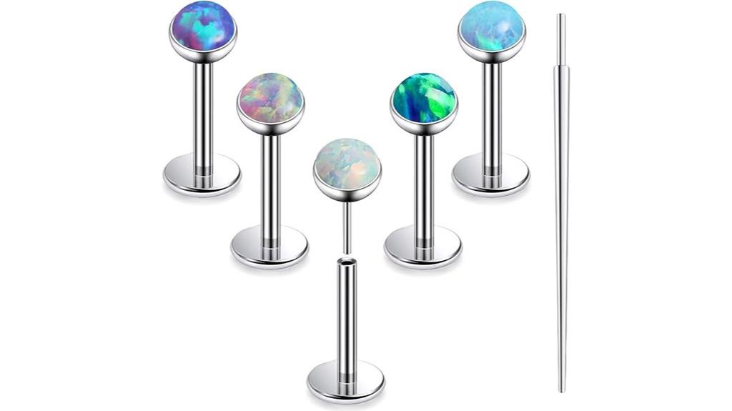 titanium flat back earrings