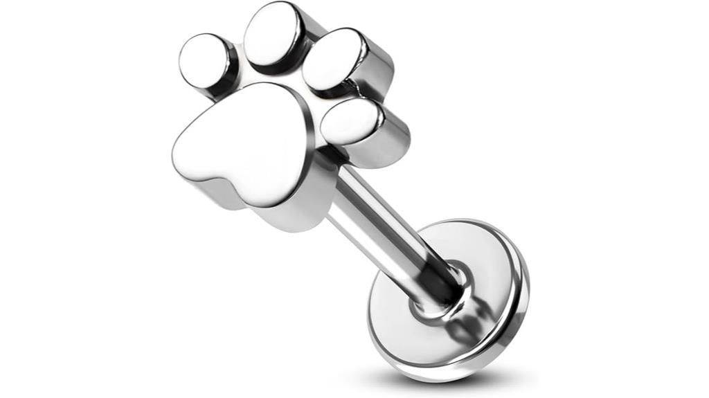 titanium helix earrings stud