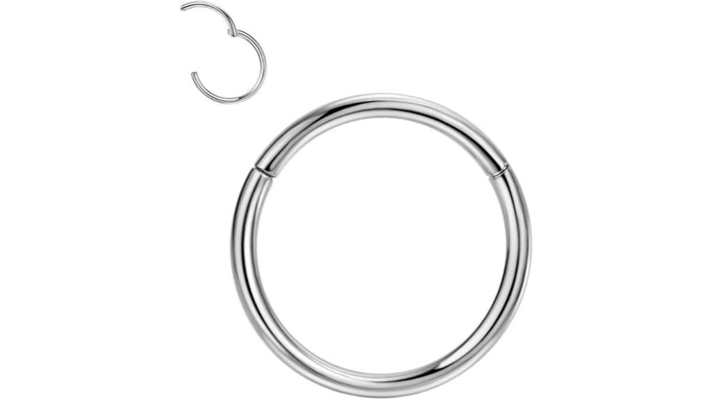 titanium hinged piercing ring