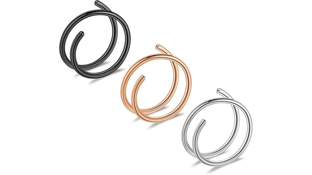 titanium hoop nose rings