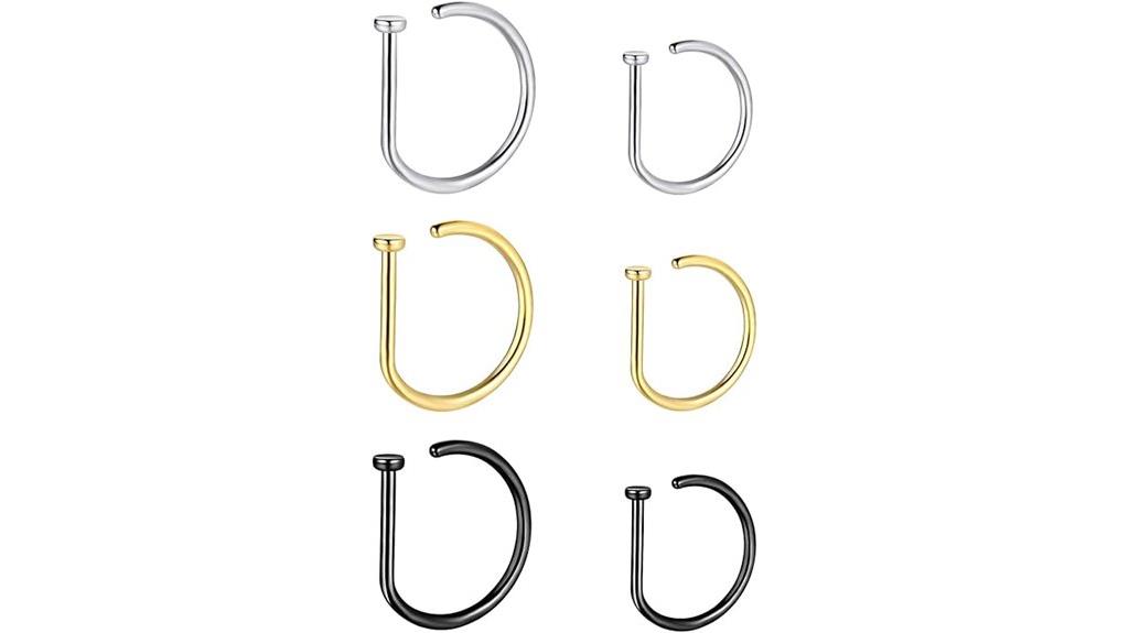 titanium nose piercing jewelry