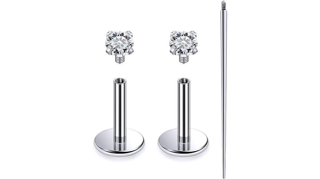 titanium nose piercing studs