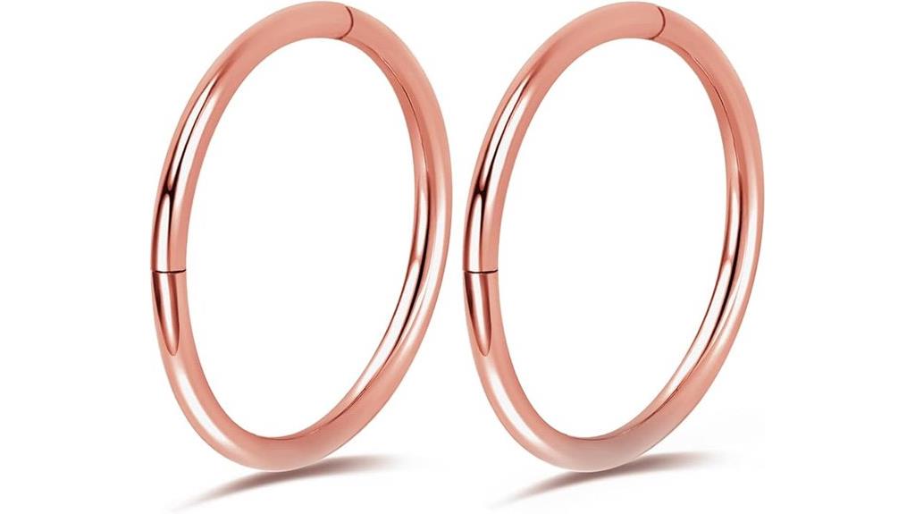 titanium nose ring set