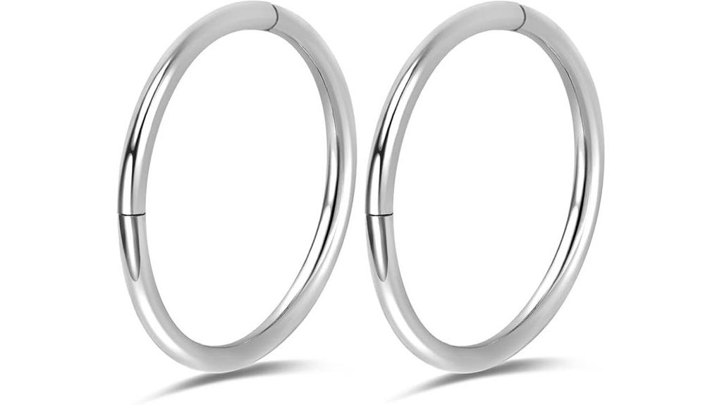 titanium nose ring set