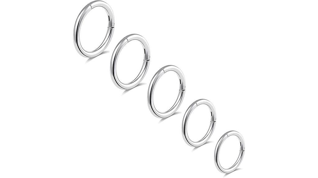 titanium nose ring set