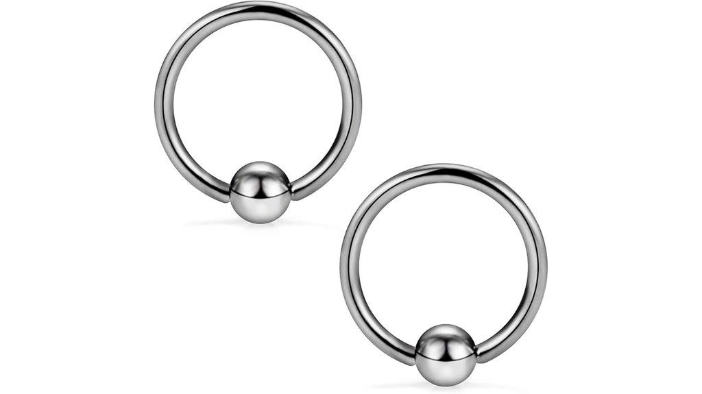 titanium nose ring set